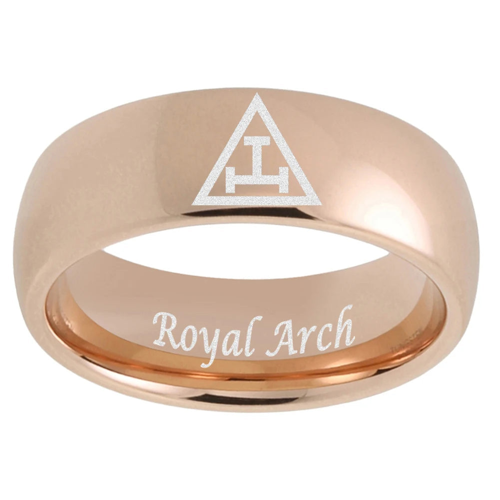 Masonic Royal Arch Tungsten Wedding Band