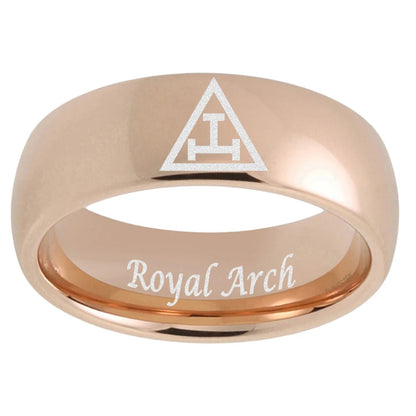 Masonic Royal Arch Tungsten Wedding Band