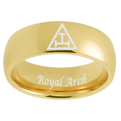 Masonic Royal Arch Tungsten Wedding Band
