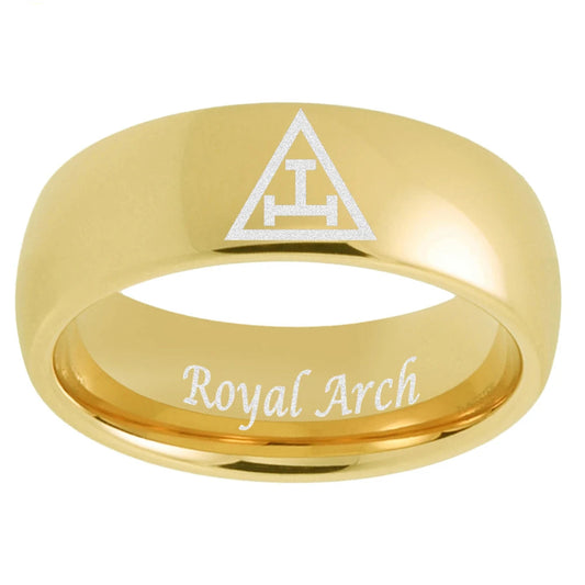 Masonic Royal Arch Tungsten Wedding Band