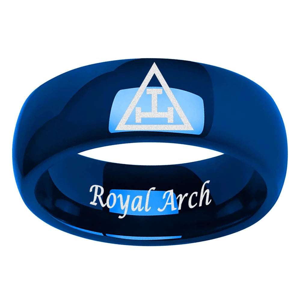 Masonic Royal Arch Tungsten Wedding Band