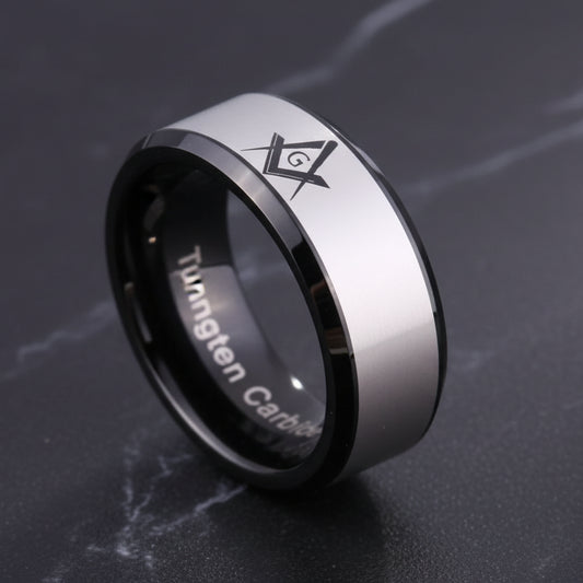 Master Freemason Tungsten ring