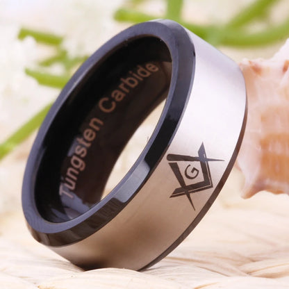 Master Freemason Tungsten ring