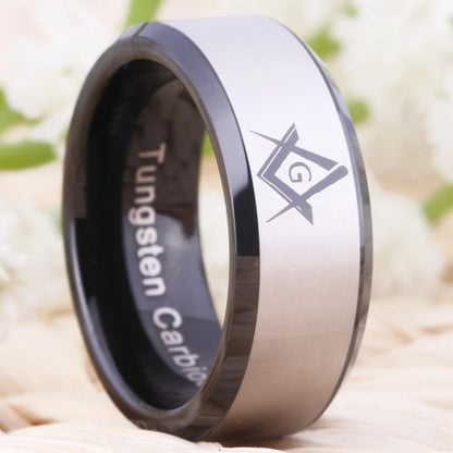 Master Freemason Tungsten ring