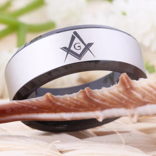 Master Freemason Tungsten ring