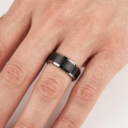 Matte Black Tungsten Wedding Band