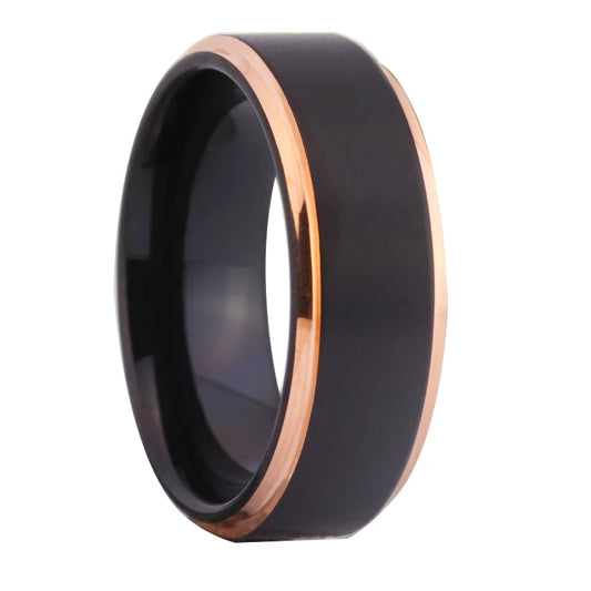 Matte Black Mens Tungsten Wedding Ring