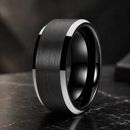Matte Black Tungsten Wedding Band