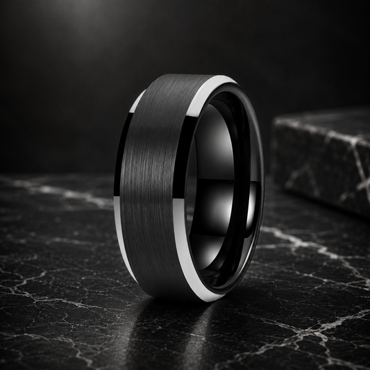 Matte Black Tungsten Wedding Band