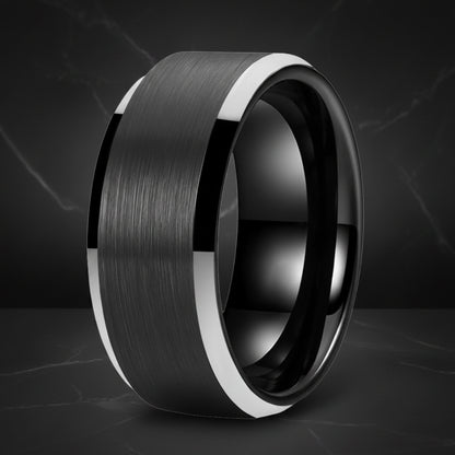 Matte Black Tungsten Wedding Band