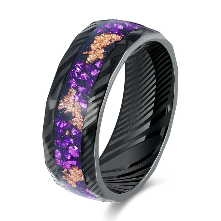 Men aquatic plant damascus ring