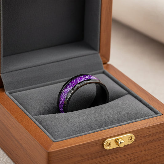 Men aquatic plant damascus ring