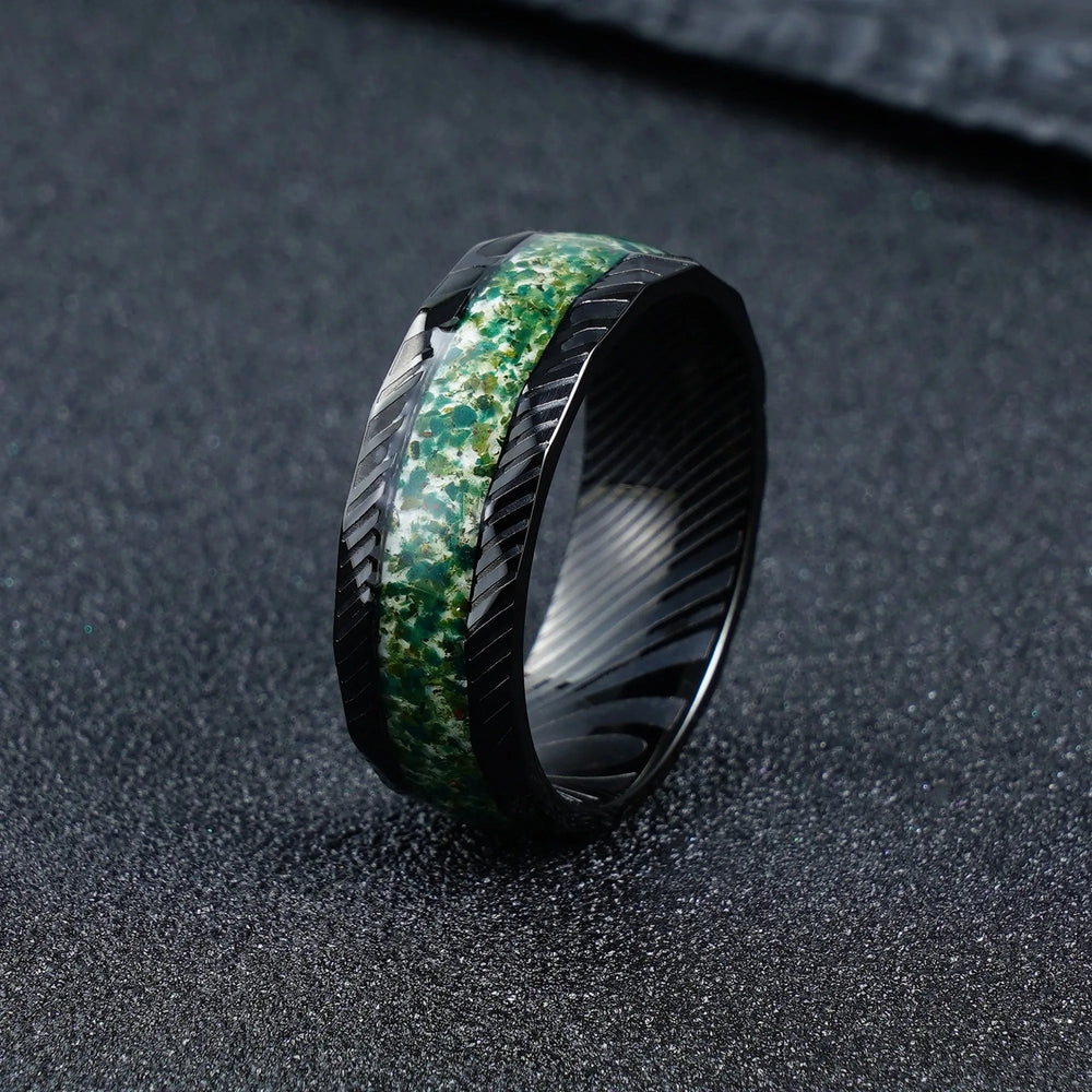 Men-aquatic plant damascus ring