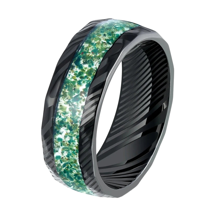 Men aquatic plant damascus ring