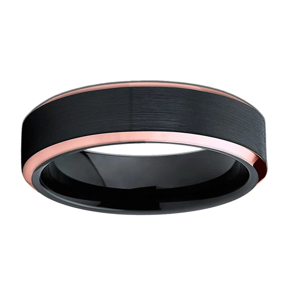 Men’s 6mm Black Tungsten Carbide Ring
