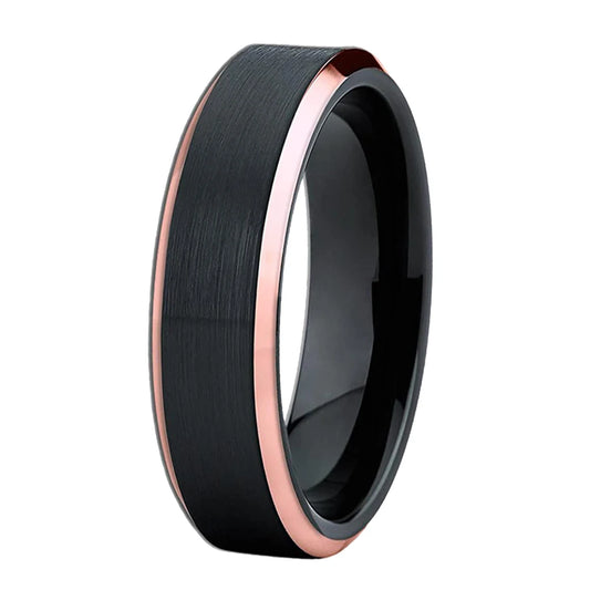 Men’s 6mm Black Tungsten Carbide Ring