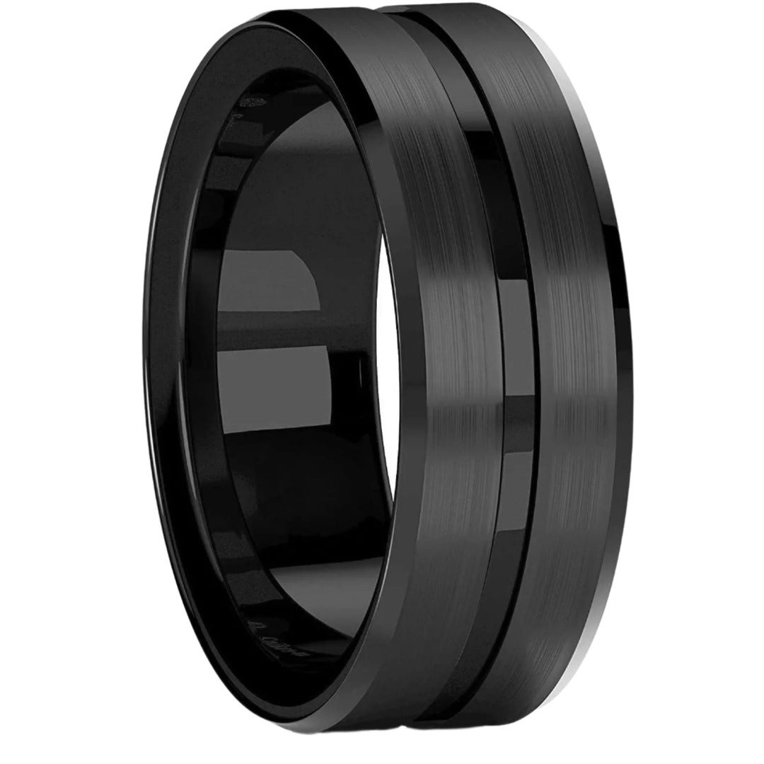 Men's Black Tungsten Ring