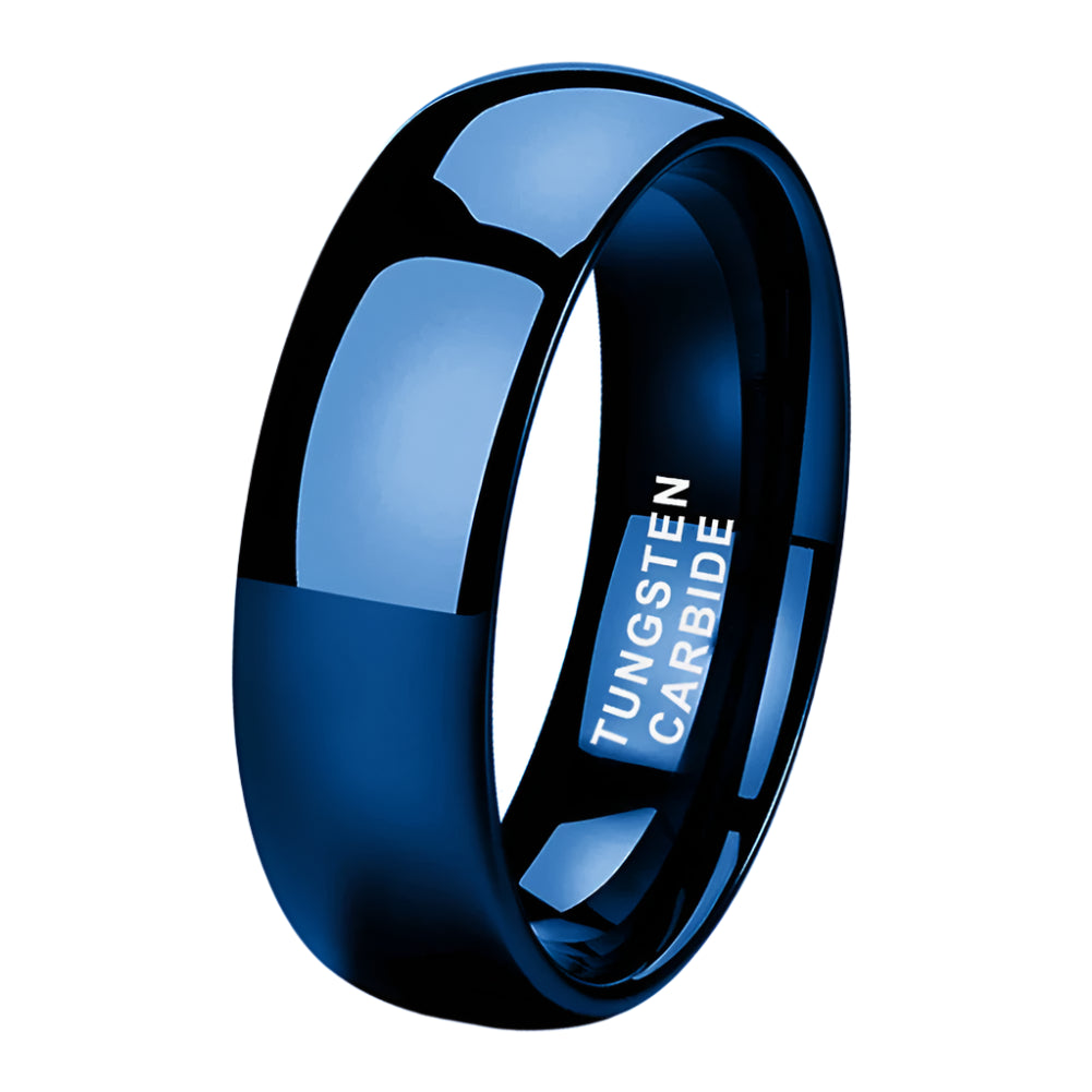 Blue Tungsten Wedding Ring
