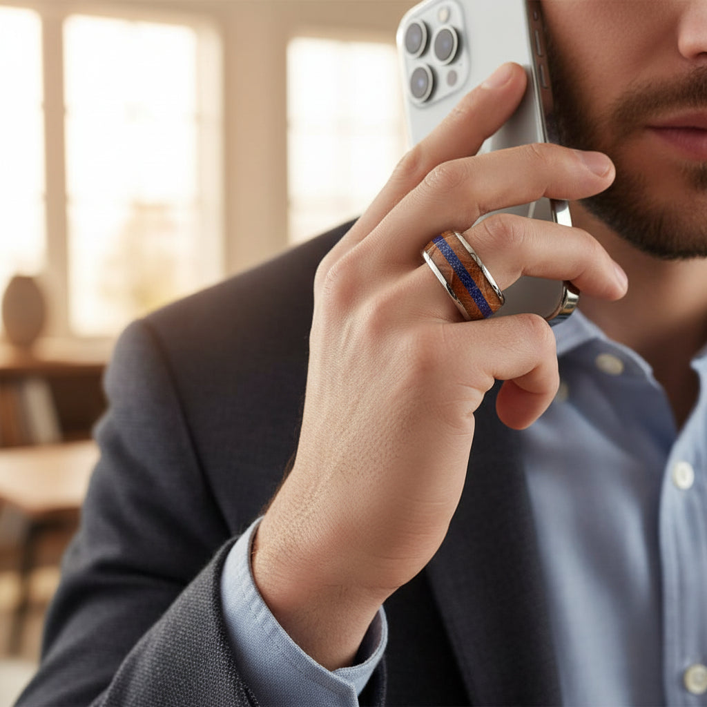 Men’s Whiskey Barrel Wedding Ring