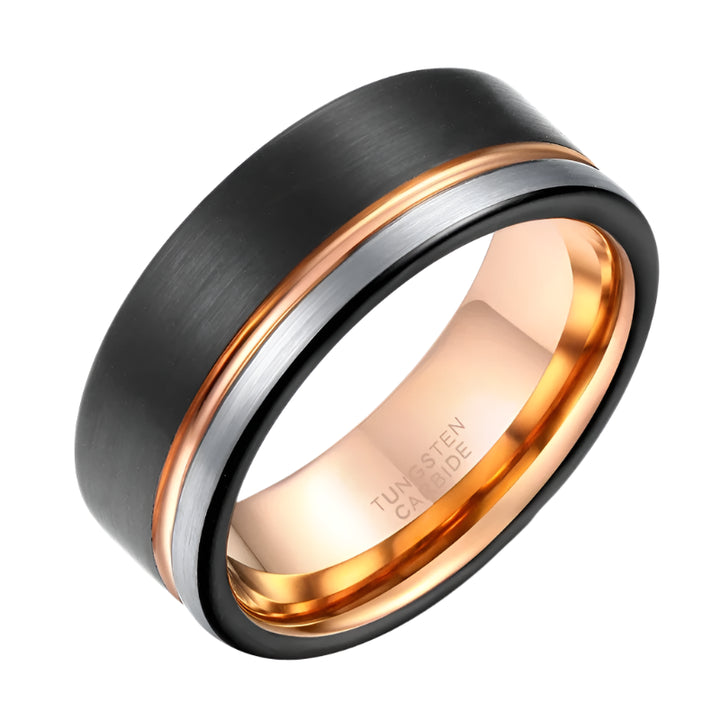 Mens Brushed Tungsten Ring