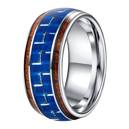 Mens Tungsten Koa Wood Ring