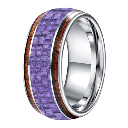 Mens Tungsten Koa Wood Ring