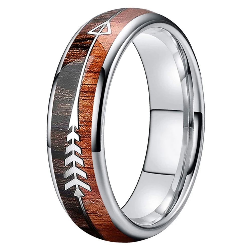 Mens Tungsten Wood Ring