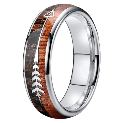 Mens Tungsten Wood Ring