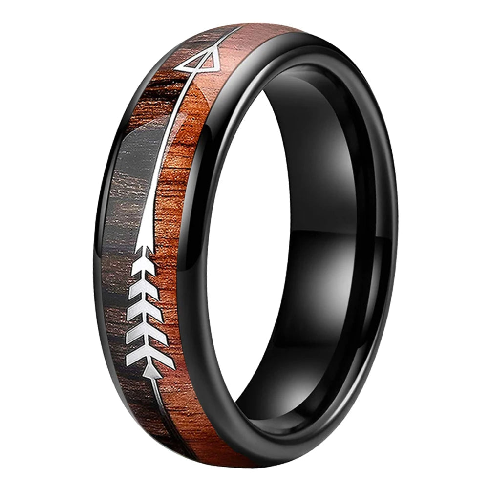 Mens Tungsten Wood Ring