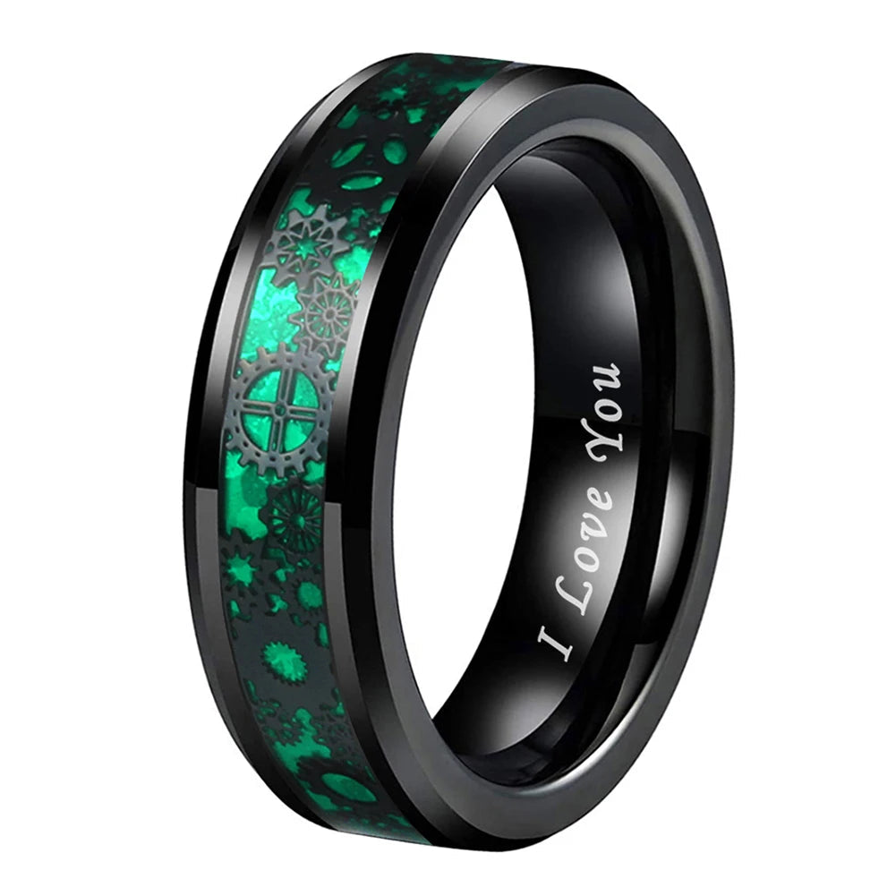 Mens 6mm Tungsten Comfort Fit Ring