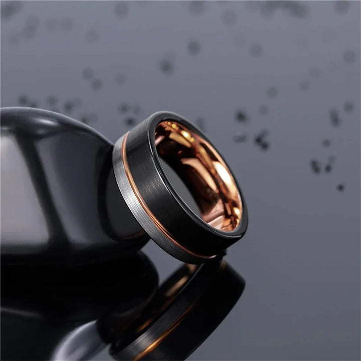 Mens Brushed Tungsten Ring