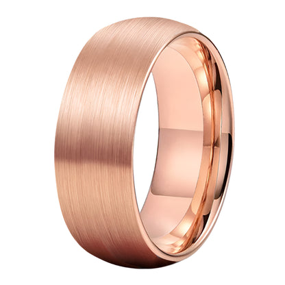 Mens Rose Gold Tungsten Ring