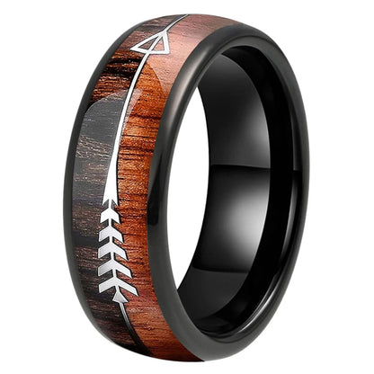 Mens Tungsten Wood Ring