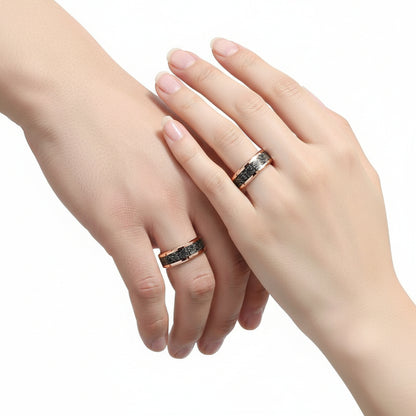 Mens Tungsten Meteorite Wedding Band