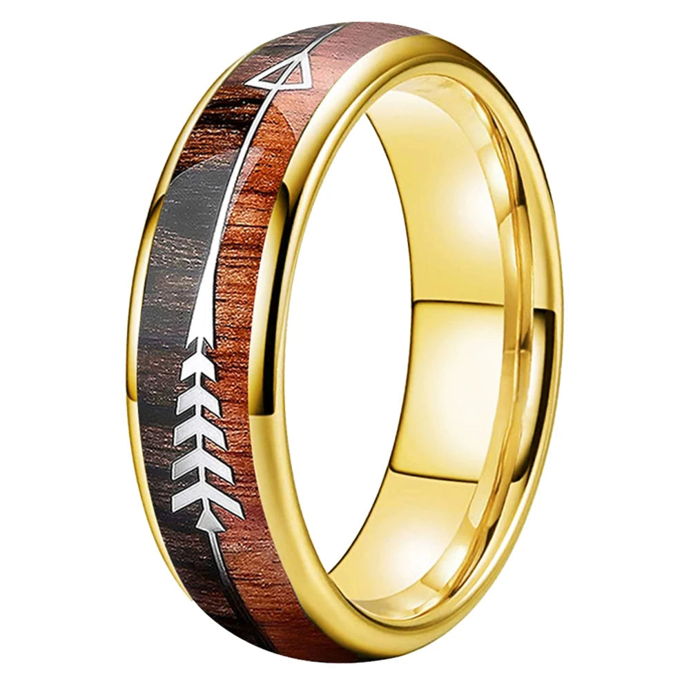 Mens Tungsten Wood Ring