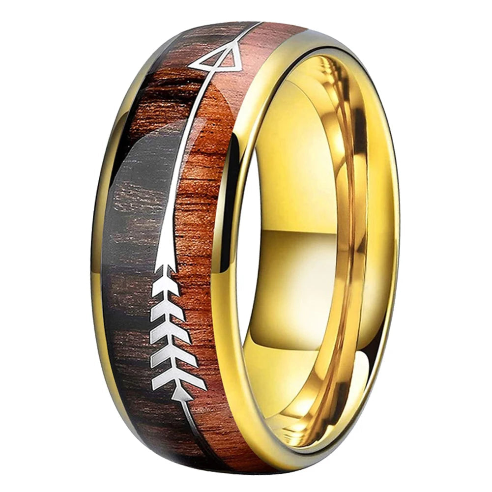 Mens Tungsten Wood Ring