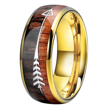 Mens Tungsten Wood Ring