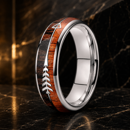 Mens Tungsten Wood Ring