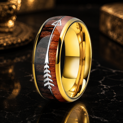 Mens Tungsten Wood Ring