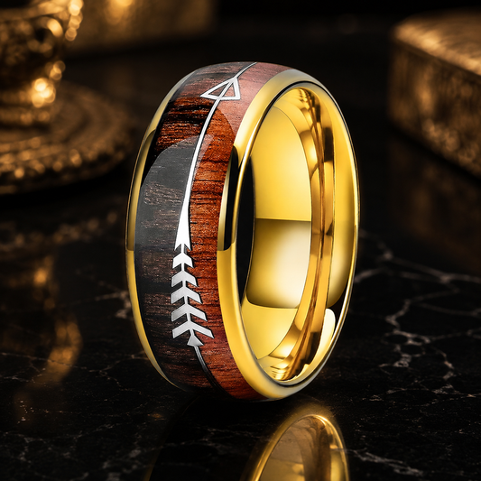 Mens Tungsten Wood Ring