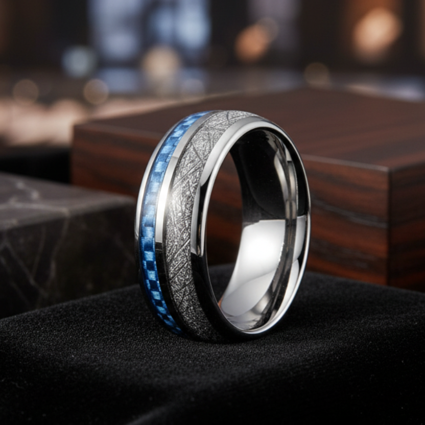 Meteorite_Carbon_Signature_Tungsten_Ring