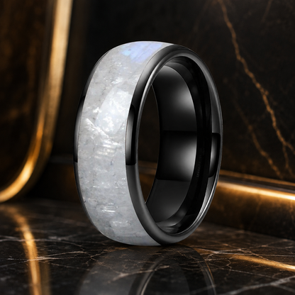 Moonstone Tungsten Ring