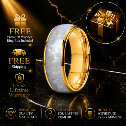 Moonstone Tungsten Ring