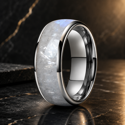 Moonstone Tungsten Ring