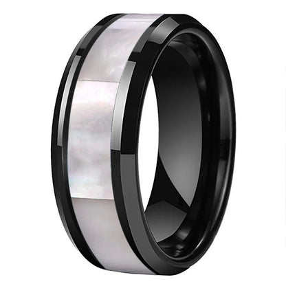 Mother of Pearl Tungsten Ring 