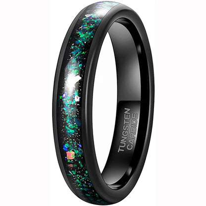 Multi-color opal wedding ring