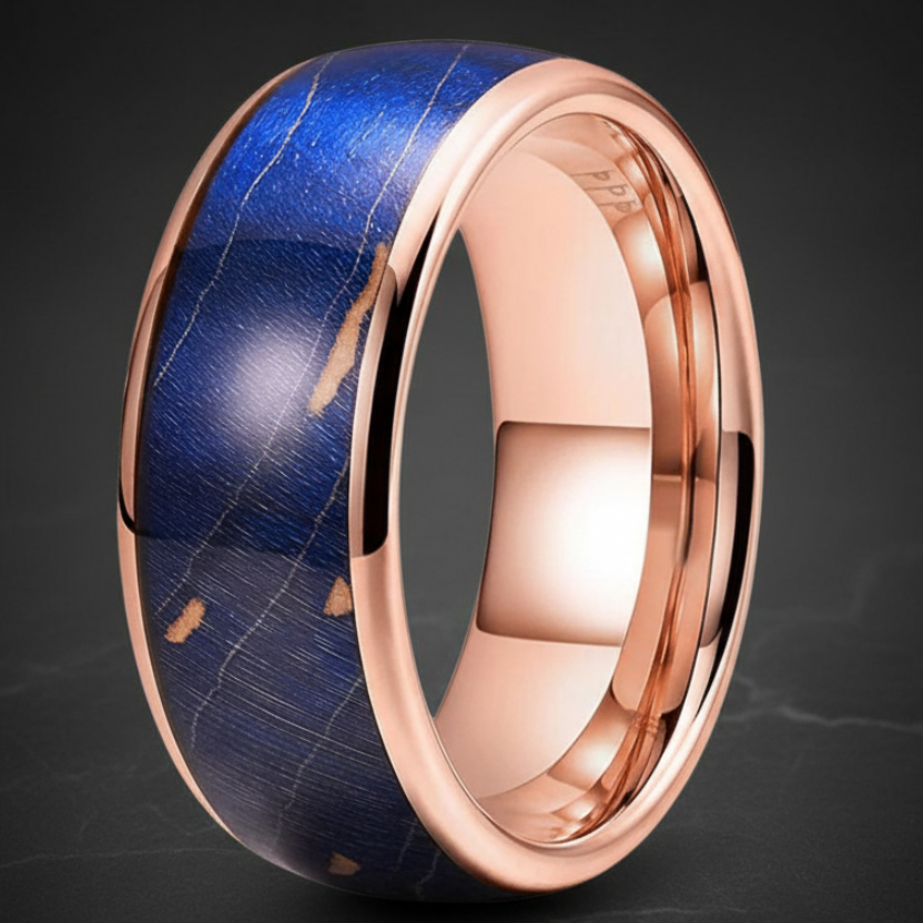 Multicolor Dyed Wood Tungsten Ring - RealTungsten