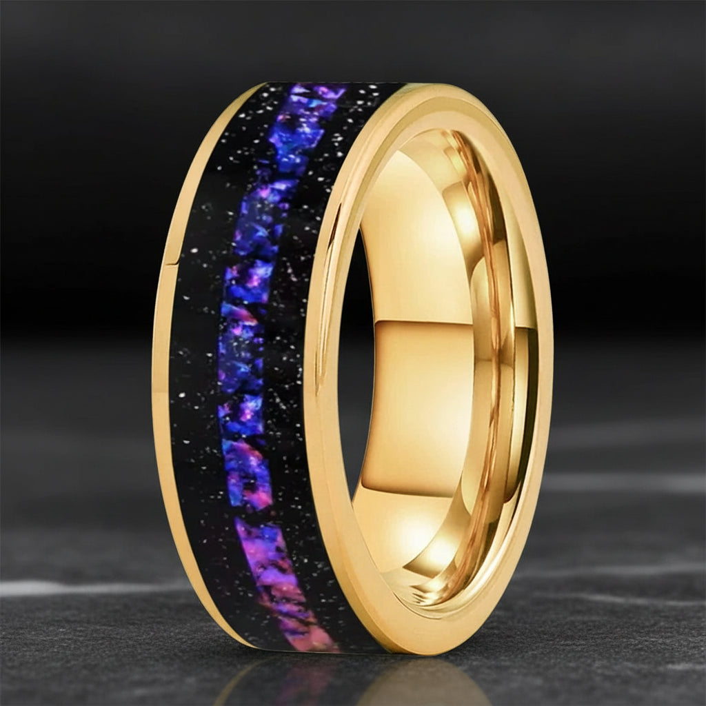  Orion Nebula & Meteorite Tungsten Ring