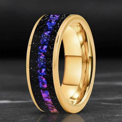  Orion Nebula & Meteorite Tungsten Ring