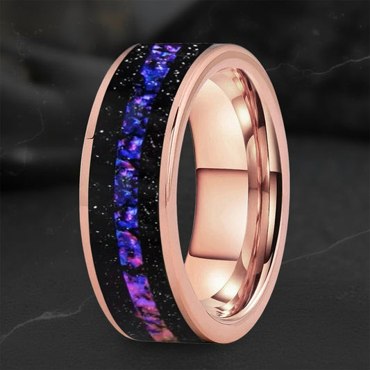  Orion Nebula & Meteorite Tungsten Ring